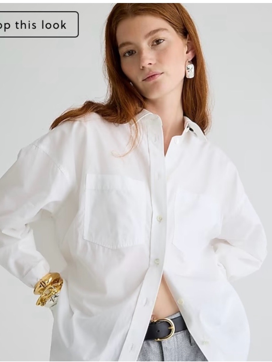 Thomas Mason For J.Crew Oversized Button-Up Shirt
